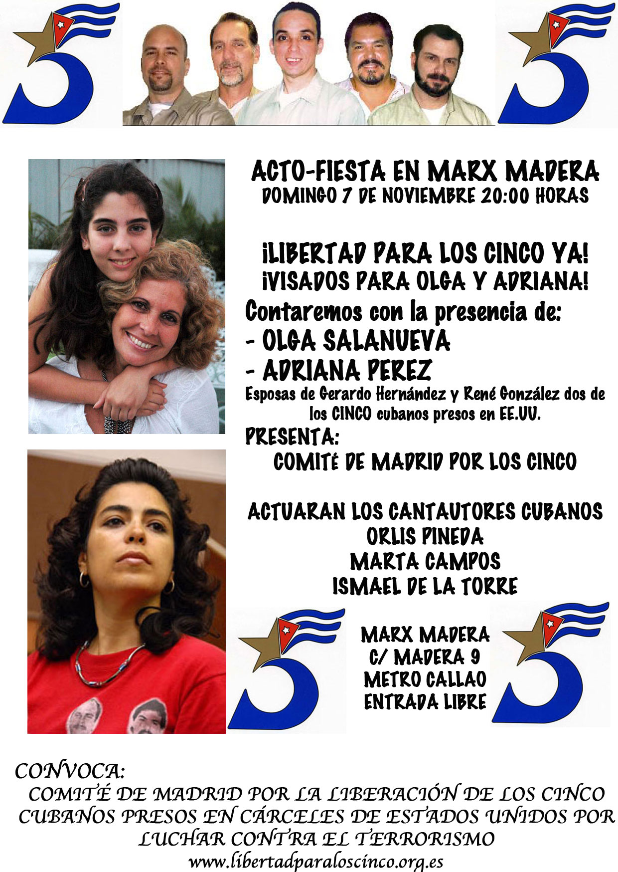 Acto por Los Cinco en Marx Madera