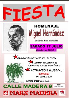 Fiesta Homenaje a Miguel Hernández