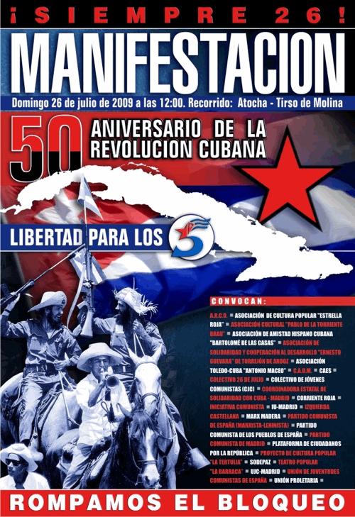 Manifestación por Cuba del 26 de julio