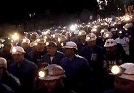 Manifestación de mineros